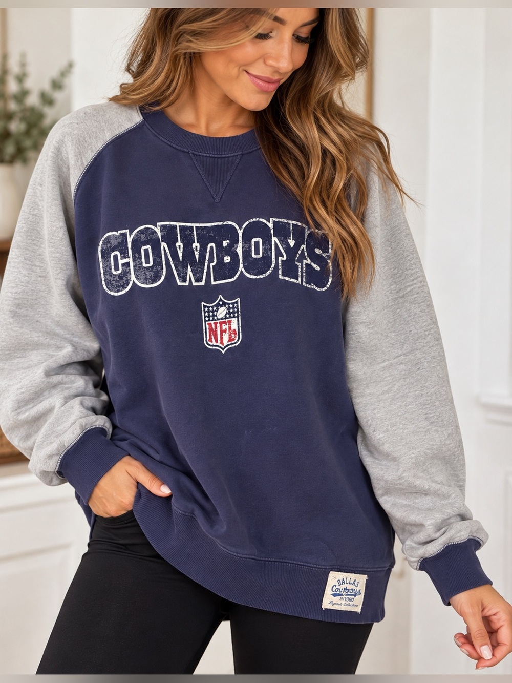 Dallas Cowboys NFL Legends Collection 2XL Colorblock Sweatshirt